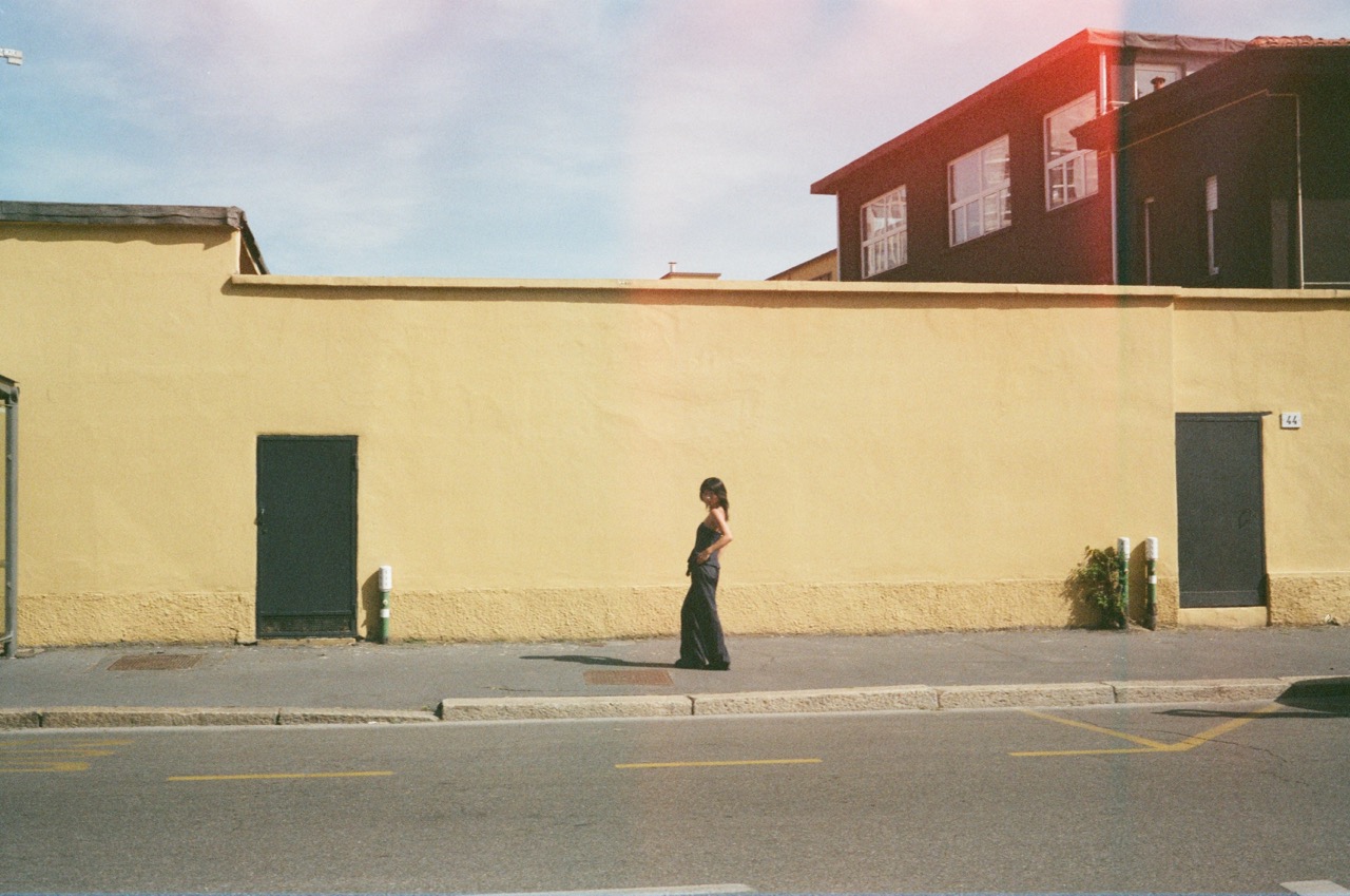 Analog backstage photograph on set